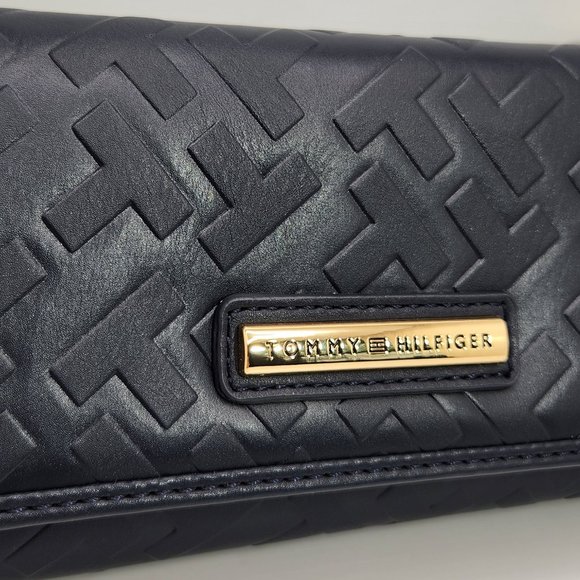 Tommy Hilfiger Genuine Leather Wallet, Navy Blue - New with Tags - Picture 3 of 10
